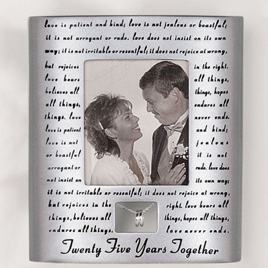 Occasions Regers Wedding&Anniversary Frames Plaques & Keepsake Boxes | 25Th Anniversary Frame 7"H