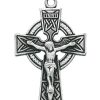 Jewelry&Medals Regers | Celtic Crucifix Necklace - Sterling Silver 24"