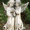 Statues Regers | Angels With Bird Garden Statue 12.25"H