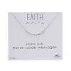 Jewelry&Medals Regers | Morse Code Necklace Faith 18"L