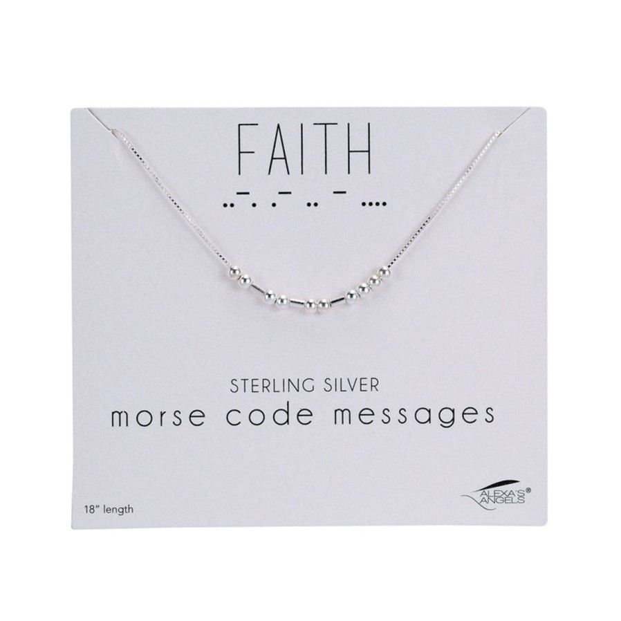 Jewelry&Medals Regers | Morse Code Necklace Faith 18"L