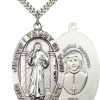 Jewelry&Medals Regers | Divine Mercy Necklace Sterling Silver 24"