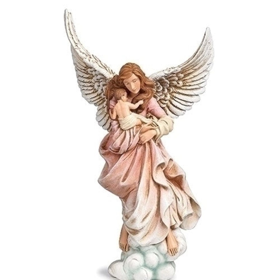 Statues Regers | Guardian Angel With Baby Figure 11.5"H