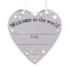 Occasions Regers Other Baby&Baptism Gift Ideas | Welcome To The World Personizable Heart 3.5"H