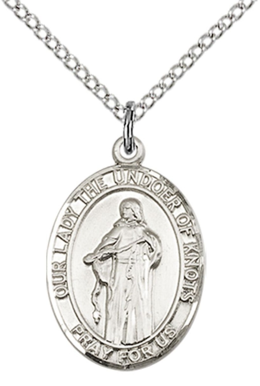 Jewelry&Medals Regers | Our Lady The Undoer Of Knots Necklace Sterling Silver 18"