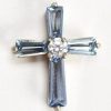 Jewelry&Medals Regers | Birthstone December Cross Pin .75"H