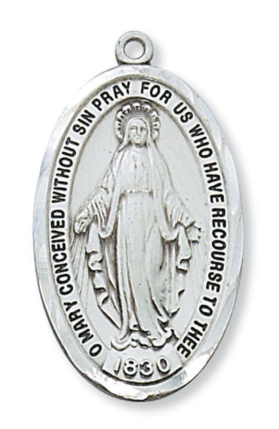 Jewelry&Medals Regers | Miraculous Medal - Sterling Silver 24"