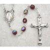 Rosaries Regers | Birthstone Rosary - Dark Red Glass January Rosary, Boxed