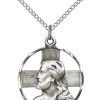 Jewelry&Medals Regers | Head Of Christ Necklace Sterling Silver 18"