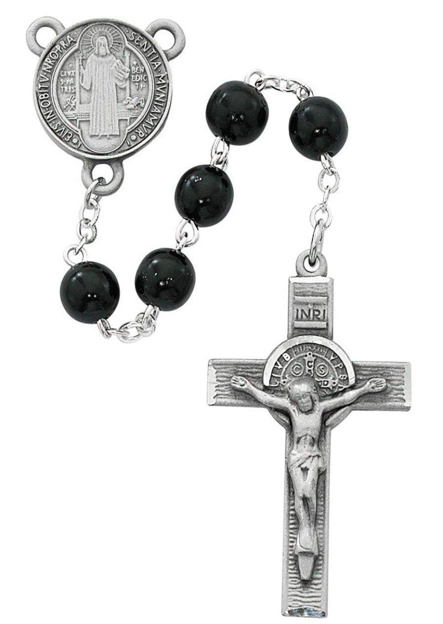 Rosaries Regers | Benedict Rosary - Black Wood St. Benedict Rosary Boxed