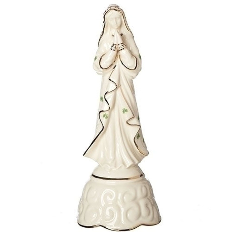 Statues Regers | Irish Madonna With Shamrocks Musical Figure 9"H