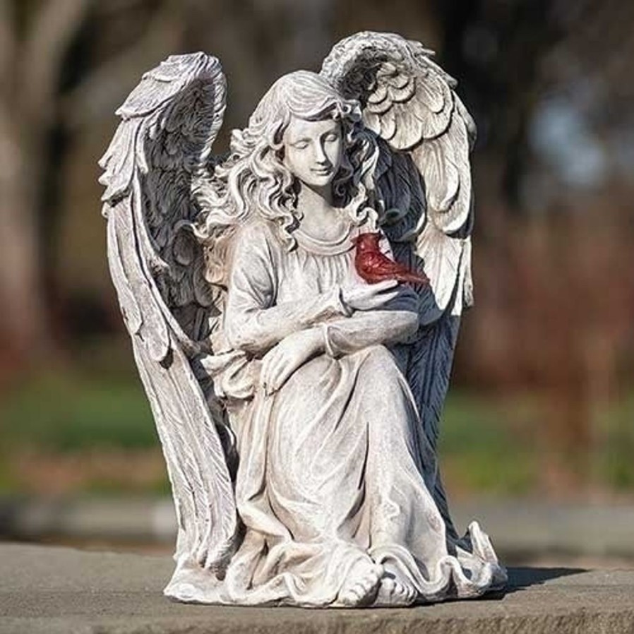 Occasions Regers Memorial Garden Statues | Cardinal Memorial Angel Statue 11"H