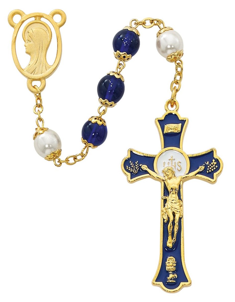 Jewelry&Medals Regers | Holy Mass Crucifix Rosary - Blue Boxed