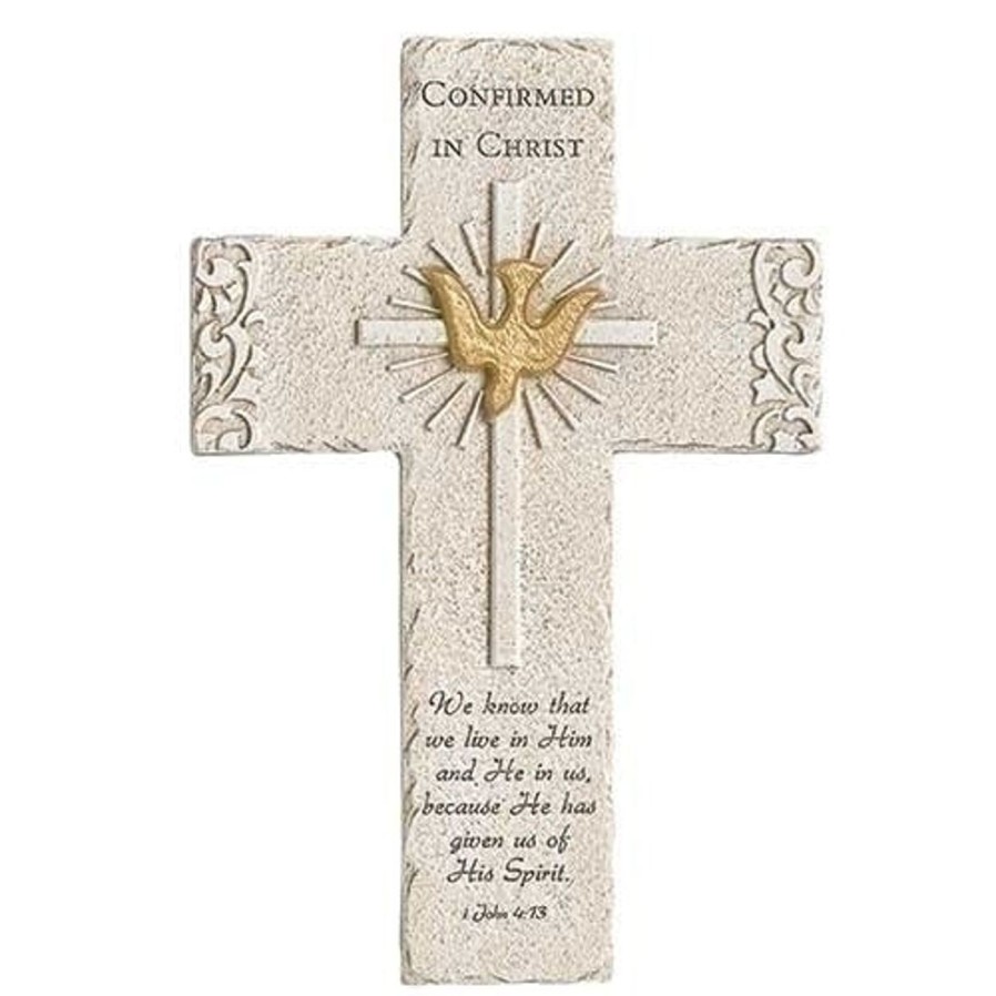 Occasions Regers Confirmation Crosses & Crucifixes | Confirmation Wall Cross With Stone Finish 9.25"H