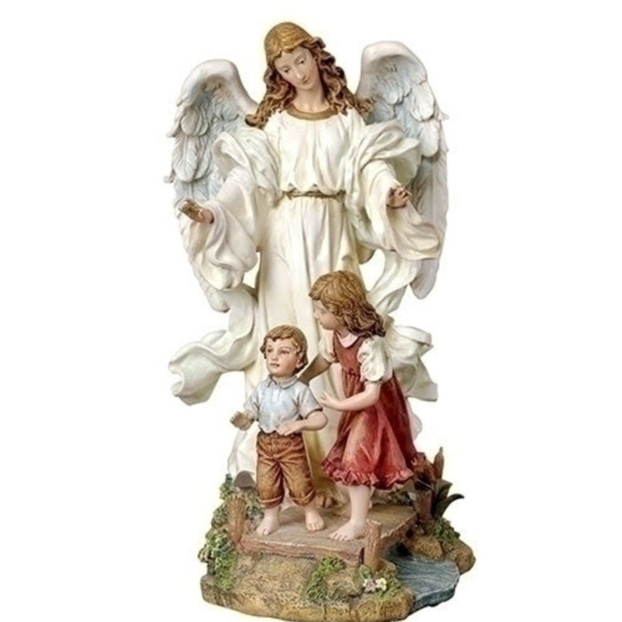 Statues Regers | Classic Guardian Angel Statue 10"H