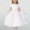 Occasions Regers Dresses & Veils | Communion Dress - Satin With Organza Overlay