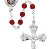 Rosaries Regers | Divine Mercy Rosary - Dark Red Boxed