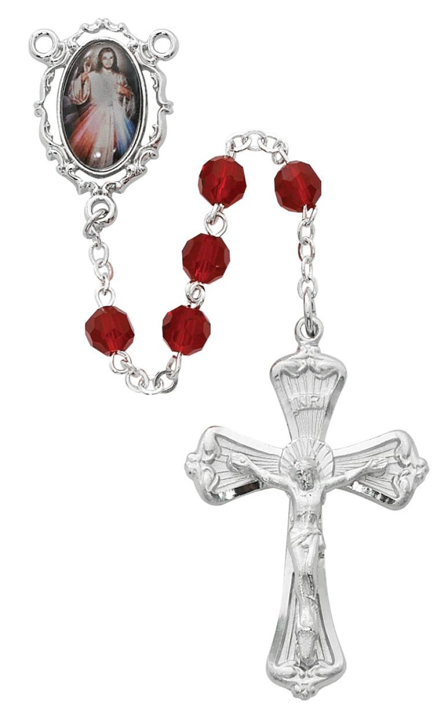 Rosaries Regers | Divine Mercy Rosary - Dark Red Boxed