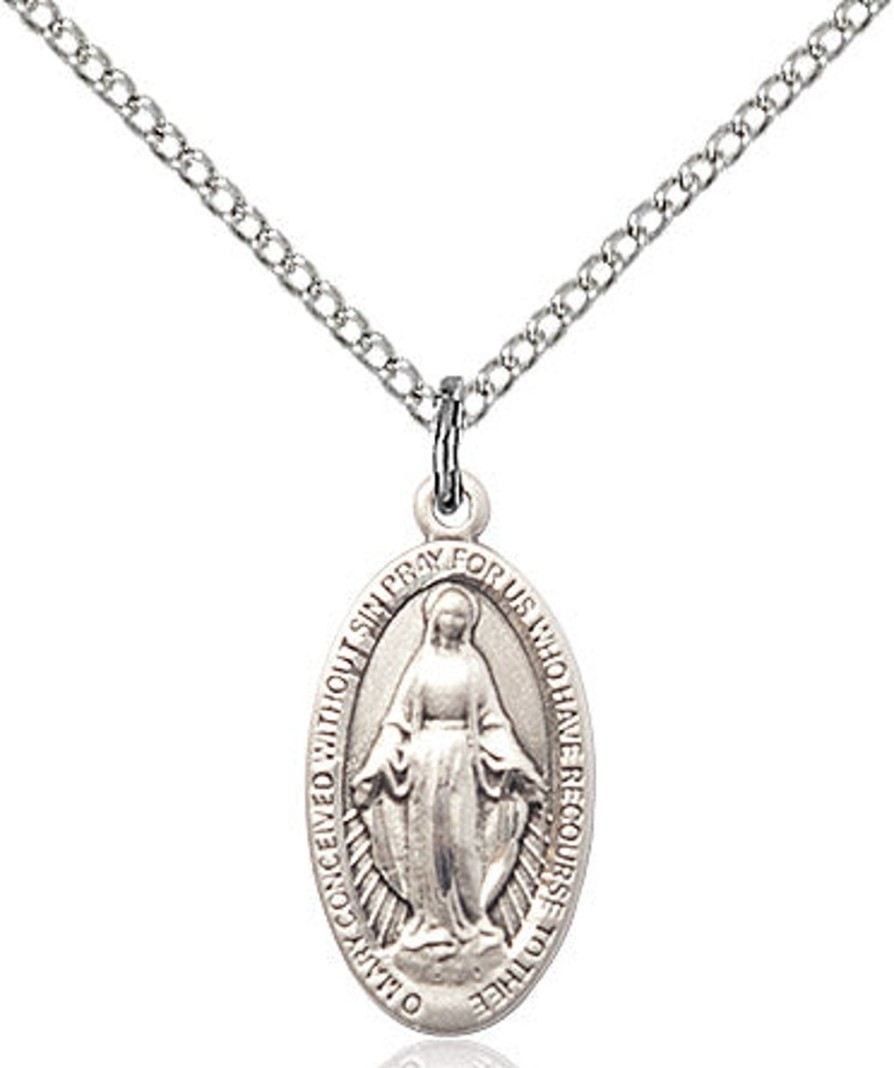 Jewelry&Medals Regers | Miraculous Medal Sterling Silver 18"