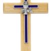 Occasions Regers Communion Crosses & Crucifixes | Cross - 8In Oak Cross And Blue Chalice Cross Box