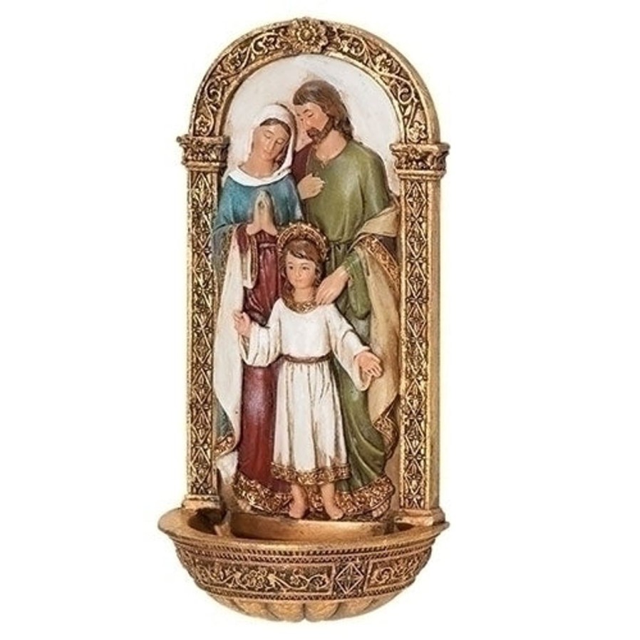 Statues Regers | Holy Family Holy Water Font 7.75"H