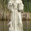 Statues Regers | Francis - St. Francis With Fawn Garden Statue 18"H