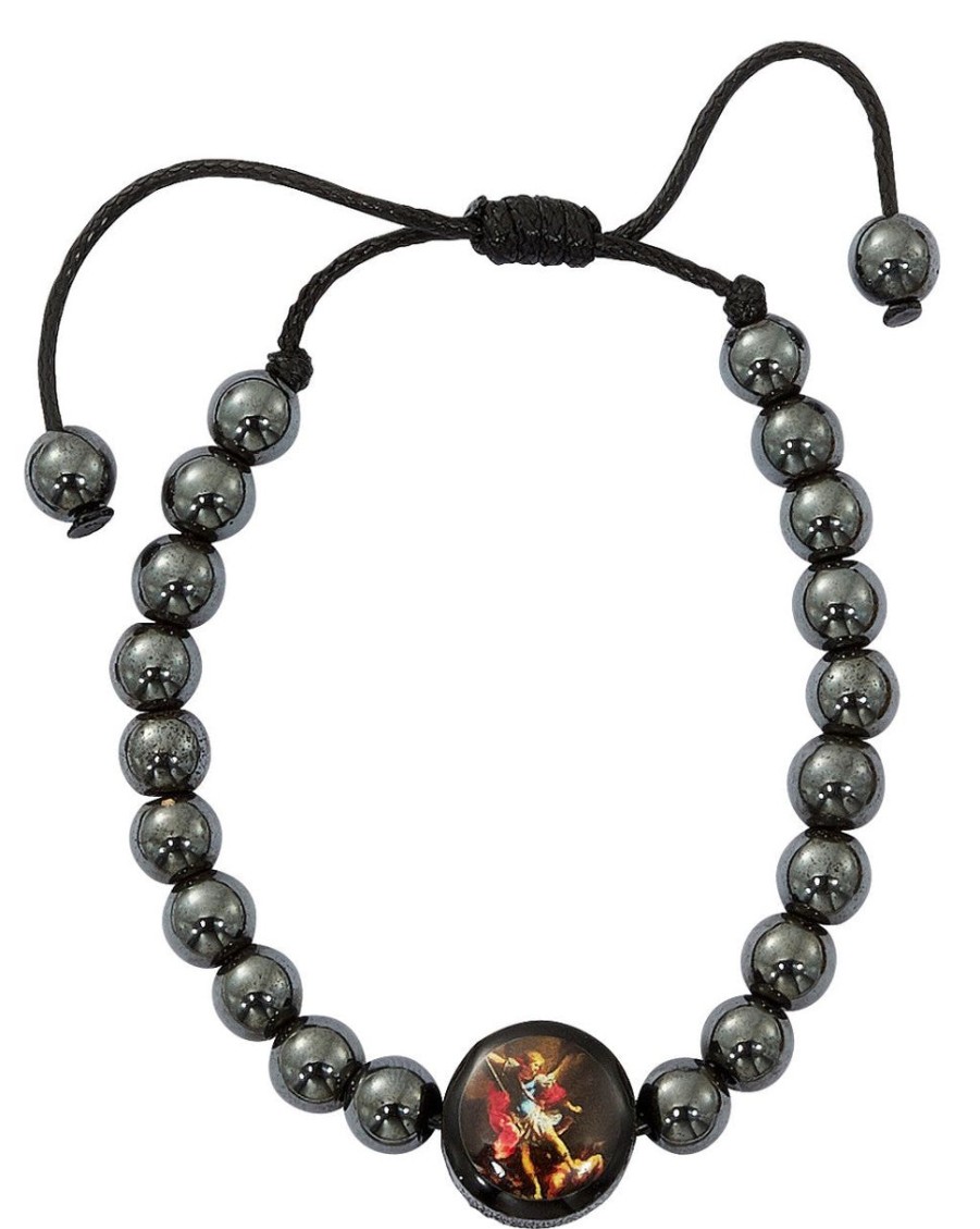 Jewelry&Medals Regers | Bracelet - St. Michael Hematite Rosary Bracelet