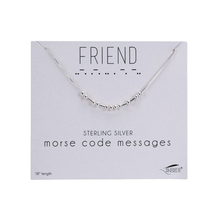 Jewelry&Medals Regers | Morse Code Necklace Friend 18"L