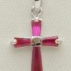 Jewelry&Medals Regers | Birthstone July Cross Necklace 15"L