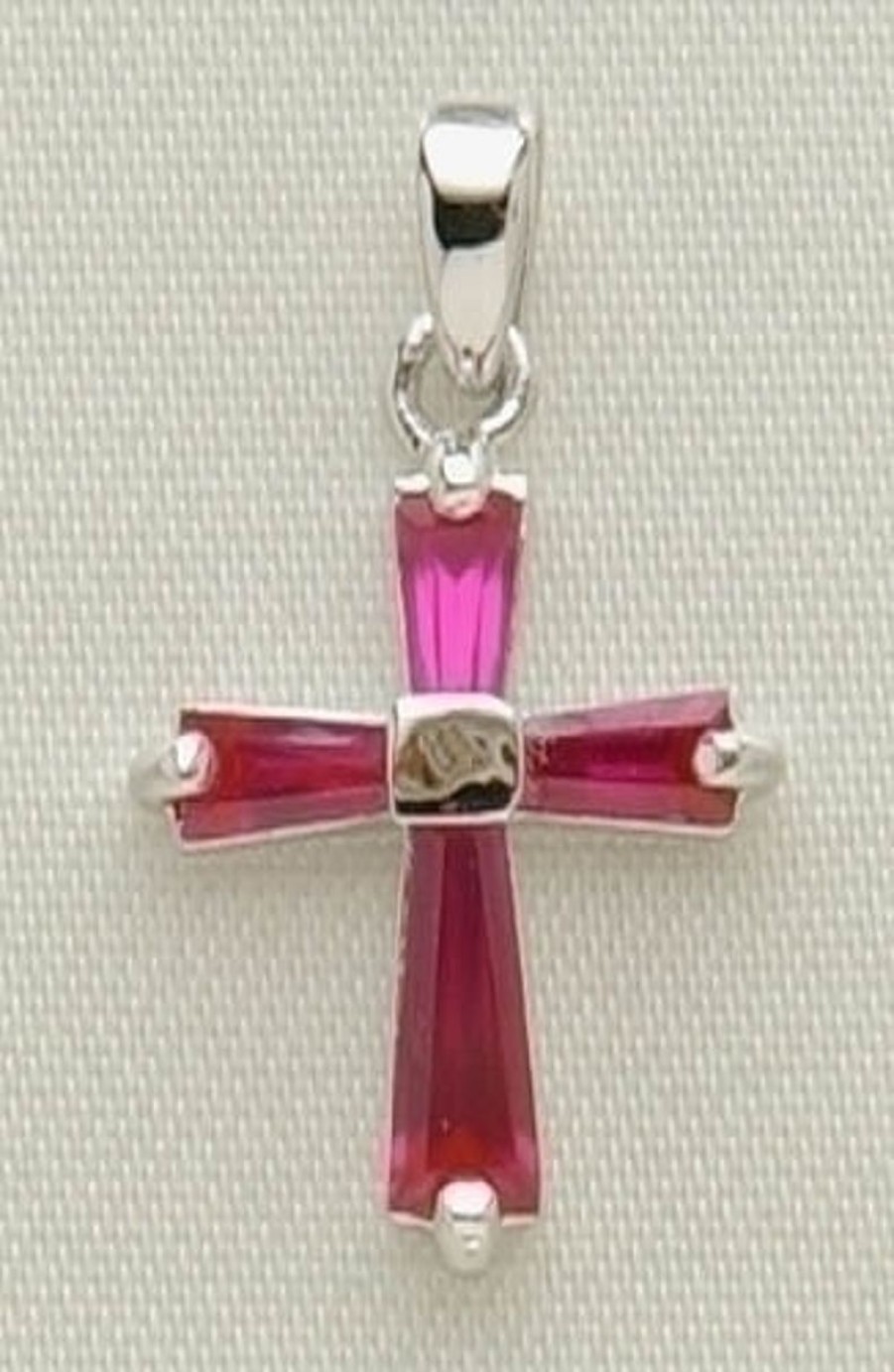 Jewelry&Medals Regers | Birthstone July Cross Necklace 15"L