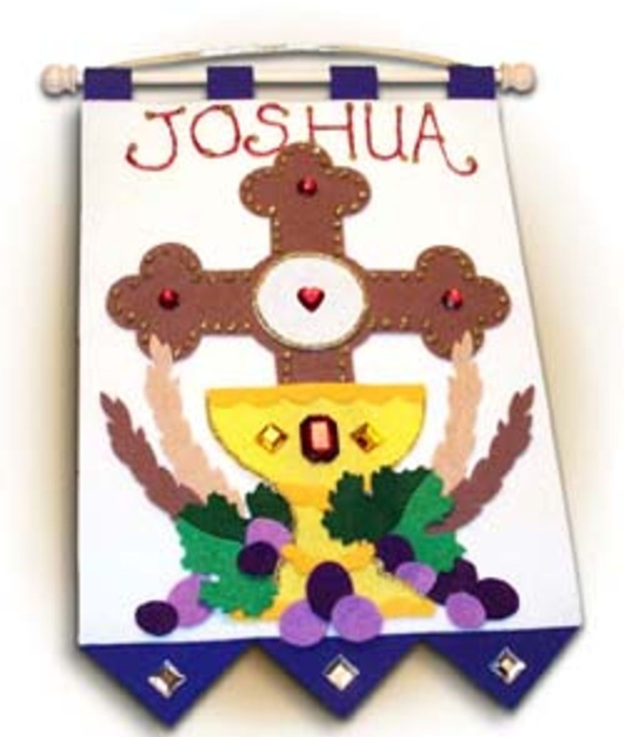 Occasions Regers Other Communion Gift Ideas | First Communion Banner Kit "Cross Of Redemption" - Boy