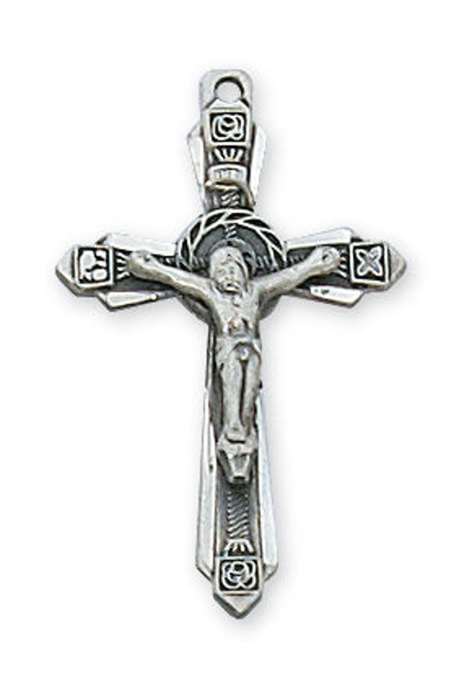 Jewelry&Medals Regers | Crucifix Necklace - Sterling Silver 16-18"