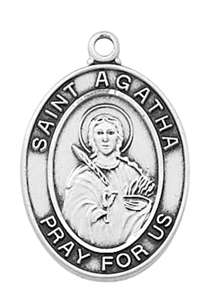 Jewelry&Medals Regers | Agatha - St Agatha Medal - Sterling Silver