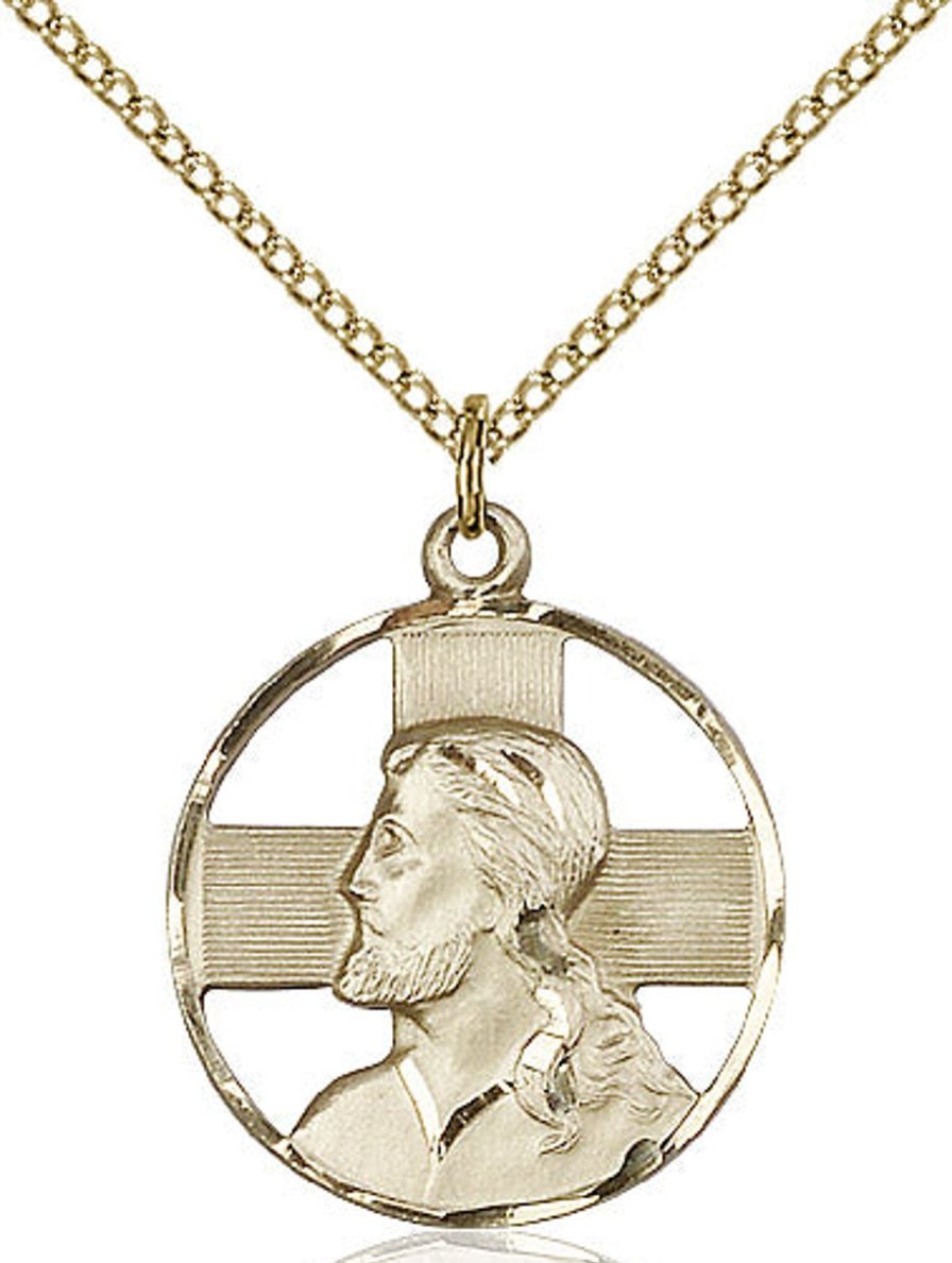 Jewelry&Medals Regers | Head Of Christ Necklace Gold Filled 18"