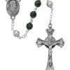 Rosaries Regers | Rosary - Green And Black Rosary Boxed