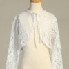 Occasions Regers Dresses & Veils | Communion Cardigan - Lace Long Sleeve Bolero