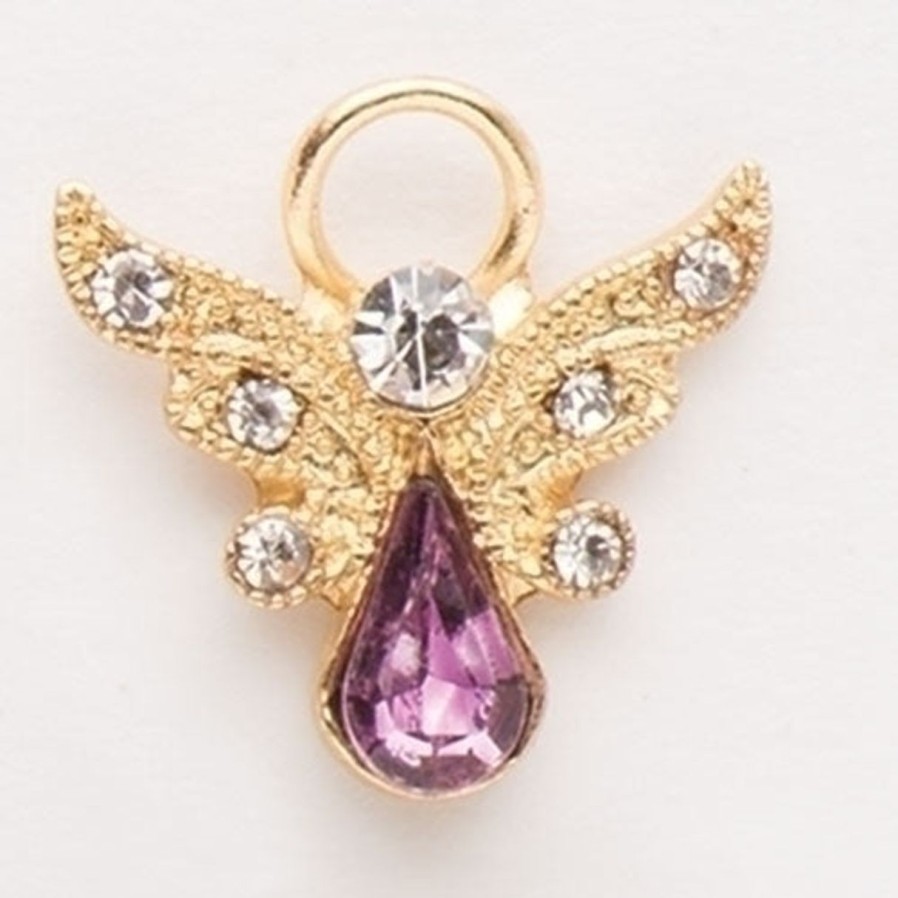 Jewelry&Medals Regers | Birthstone June Crystal Angel Pin 1"H