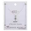 Jewelry&Medals Regers | Birthstone August Cross Necklace 18"L