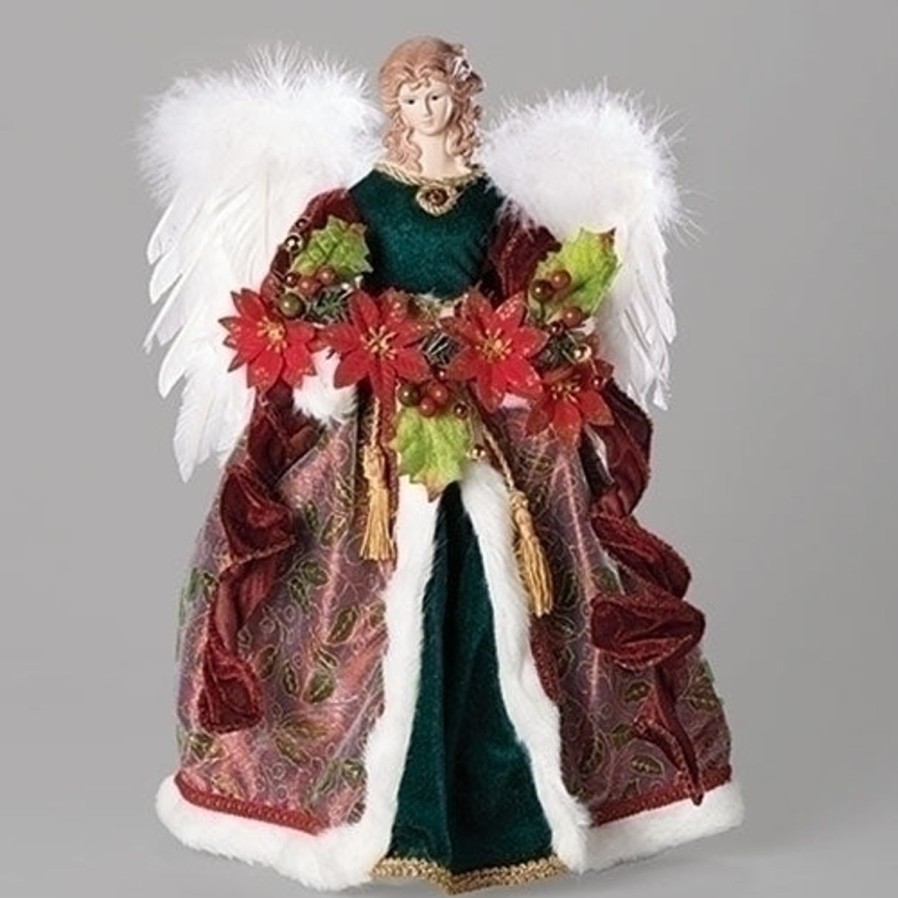 Christmas&Advent Regers | Angel Poinsettia Treetopper 16"H