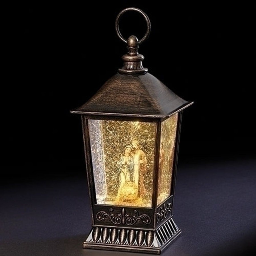 Christmas&Advent Regers | Holy Family Standing Led Swirl Lantern 9.5"H