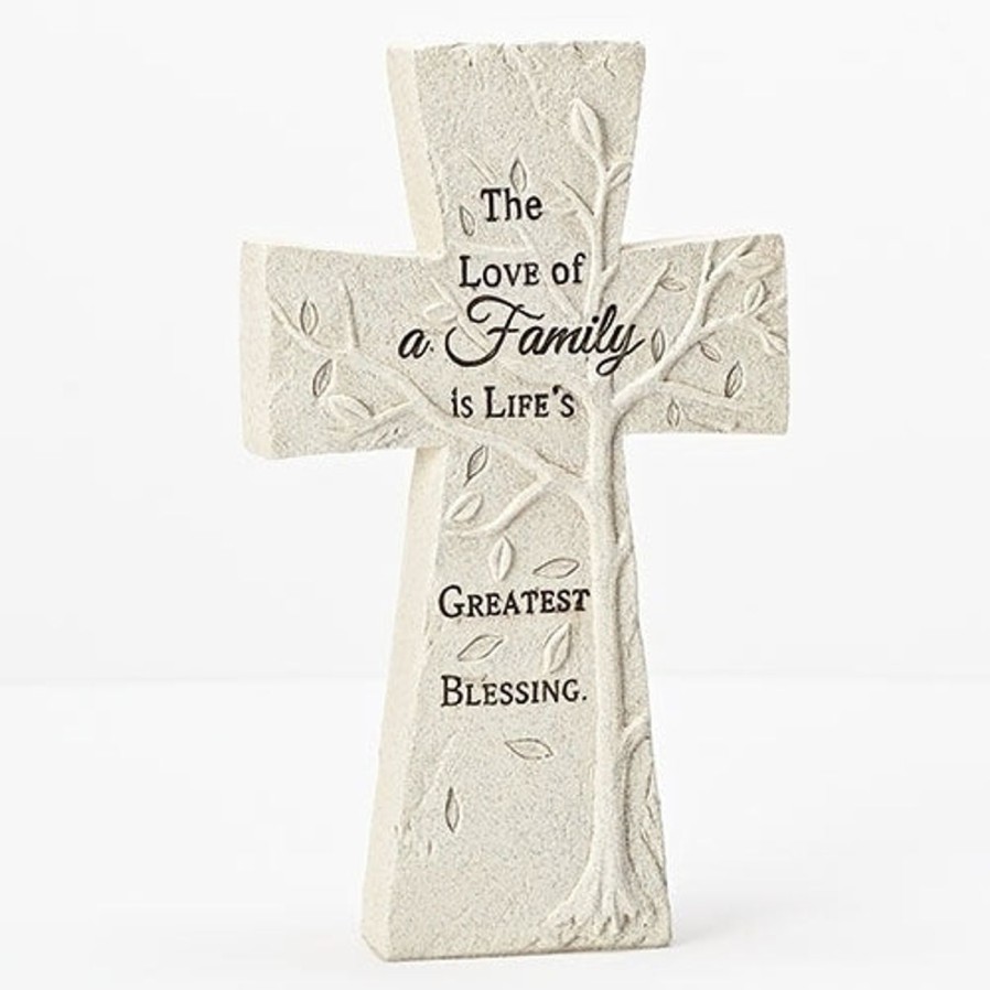 Crosses & Crucifixes Regers | Family Tree Tabletop Cross 8"H