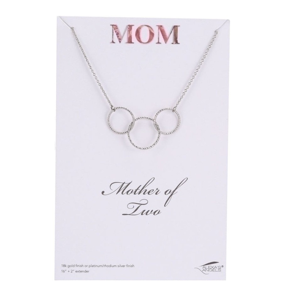 Jewelry&Medals Regers | Mother Of Two Necklace, Silver 16"L