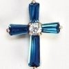 Jewelry&Medals Regers | Birthstone September Birthstone Cross Pin .75"H