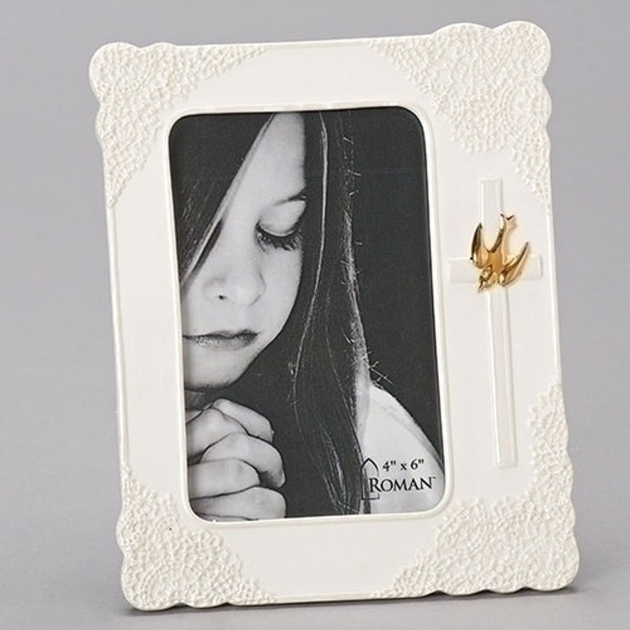 Occasions Regers Confirmation Frames Plaques & Keepsake Boxes | Glazed Lace Frame 7.75"H