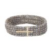 Jewelry&Medals Regers | Cross Bracelet, Gray And Gold 7"L