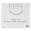 Jewelry&Medals Regers | Morse Code Necklace Blessed 18"L