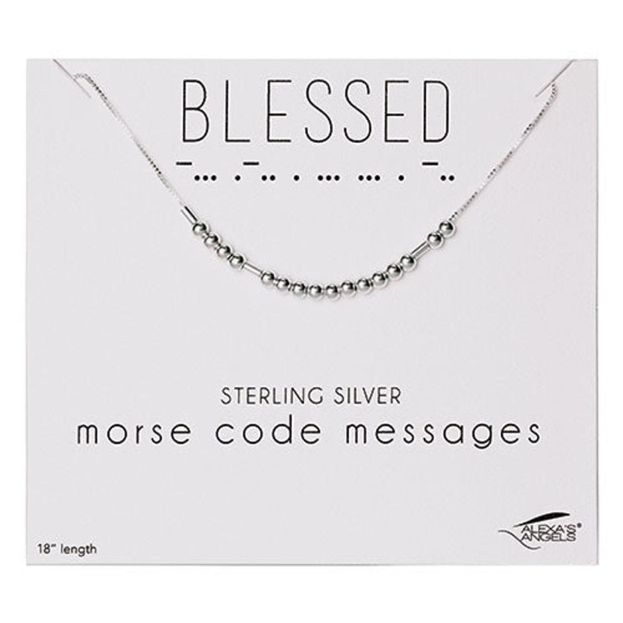 Jewelry&Medals Regers | Morse Code Necklace Blessed 18"L