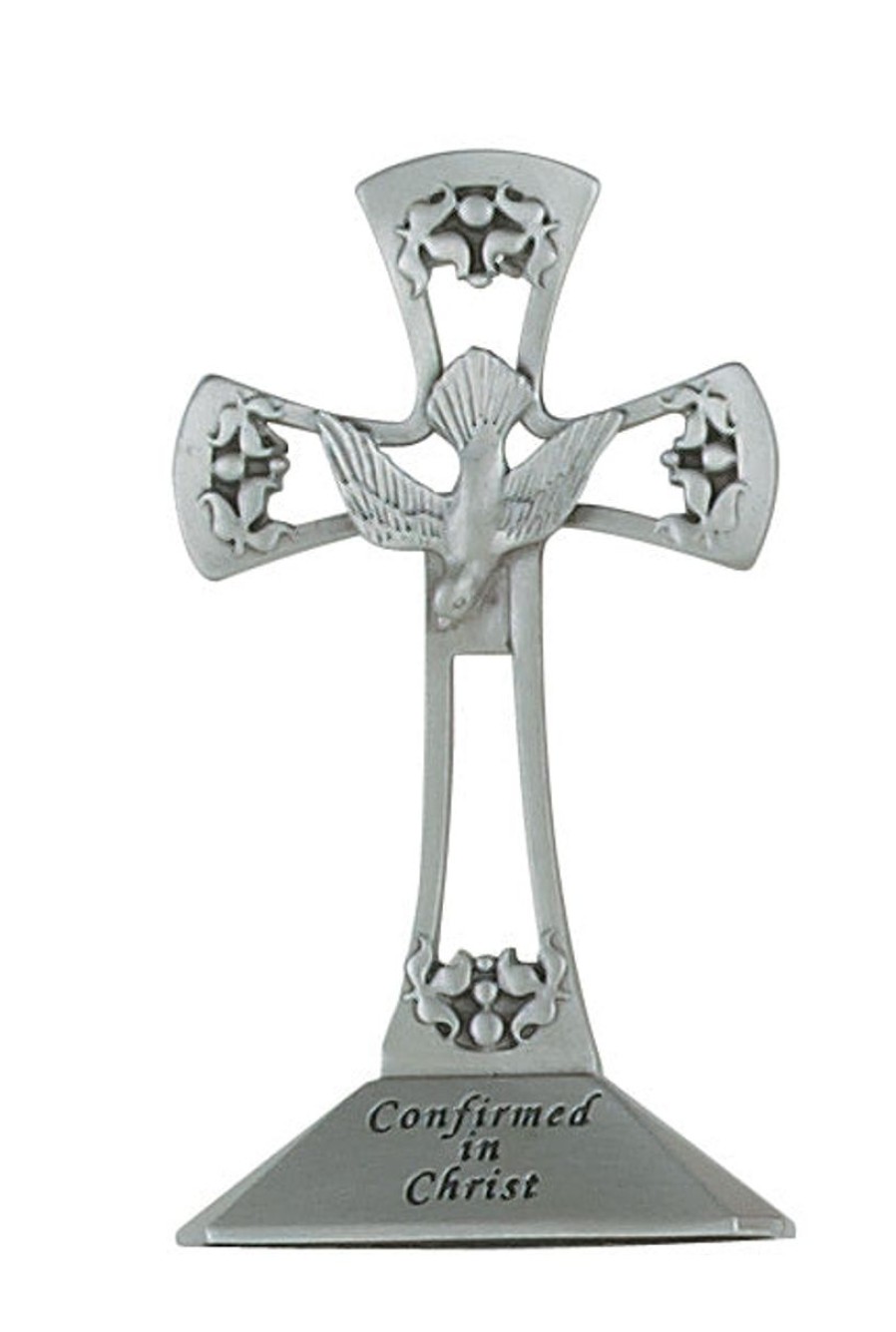 Occasions Regers Confirmation Crosses & Crucifixes | Cross 4In Standing Pewter Confirmation Cross Box