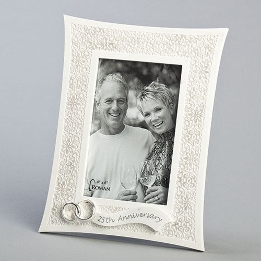 Occasions Regers Wedding&Anniversary Frames Plaques & Keepsake Boxes | 25Th Anniversary Frame Lace 8.75"H