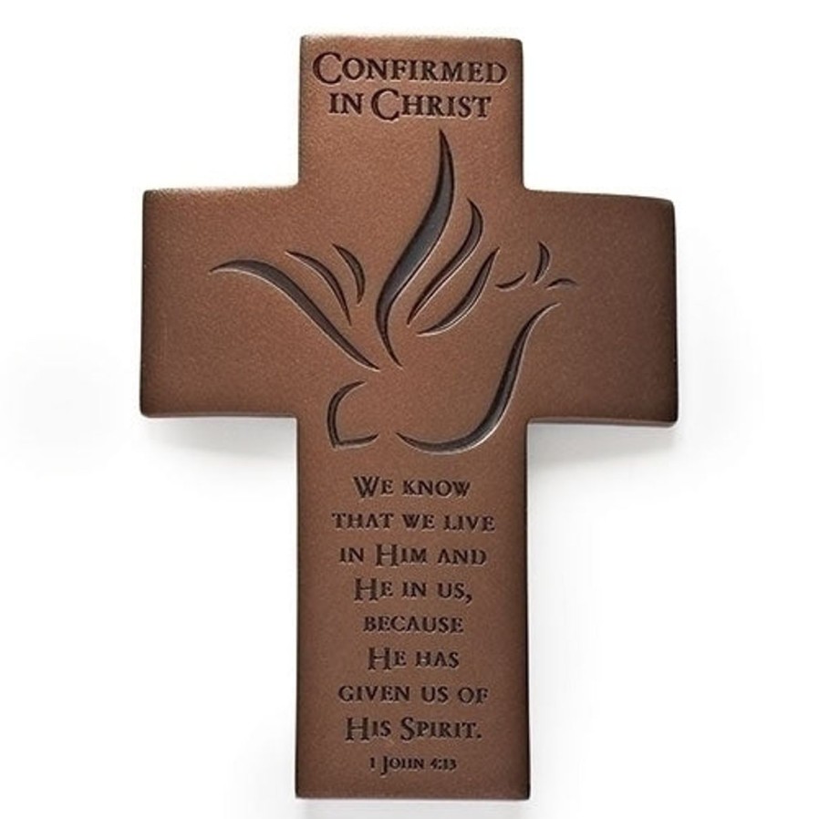 Occasions Regers Confirmation Crosses & Crucifixes | Confirmation Wall Cross Bronze 7"H